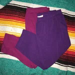 pink & purple capri leggings bundle